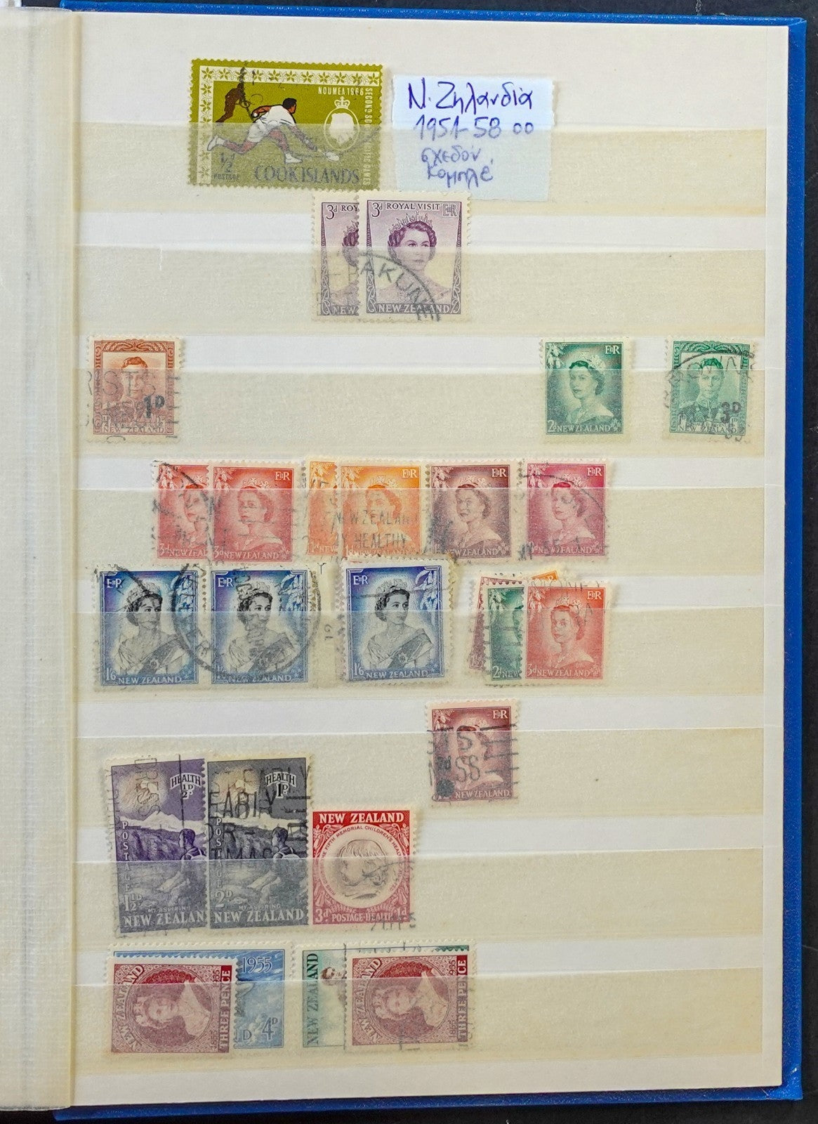 Australia & New Zealand Stamp Collection Stockbook 16 Pages Used Stamps  ZAYIX