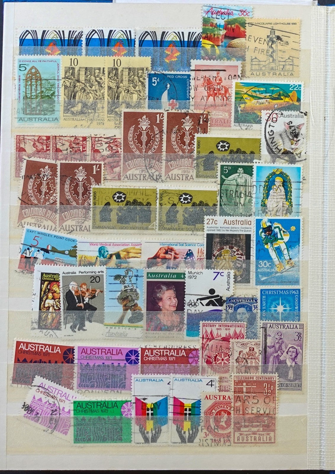 Australia & New Zealand Stamp Collection Stockbook 16 Pages Used Stamps  ZAYIX