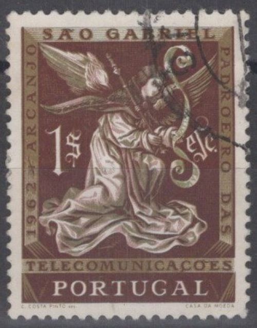 ZAYIX Portugal 883 Used Archangel Gabriel - Religion 111422-S31M