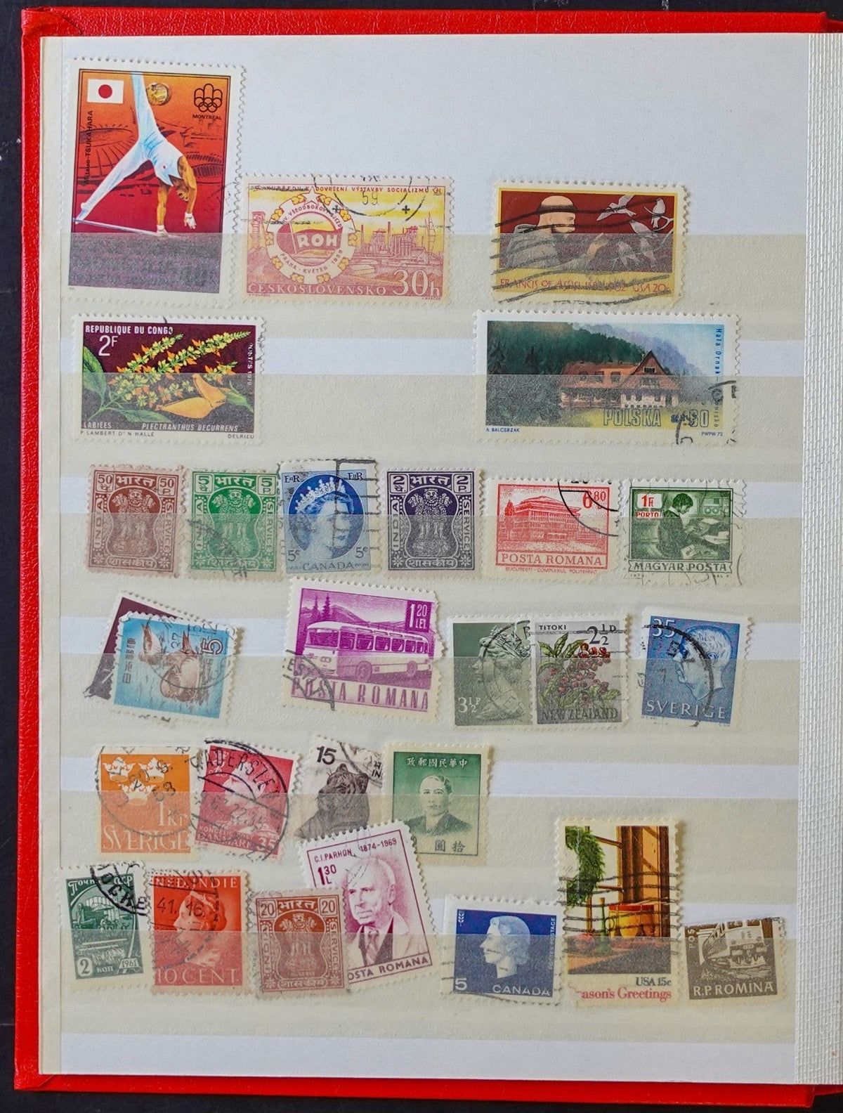 World Wide Stamp Collection Lighthouse Stockbook 16 Pages Mint & Used ZAYIX