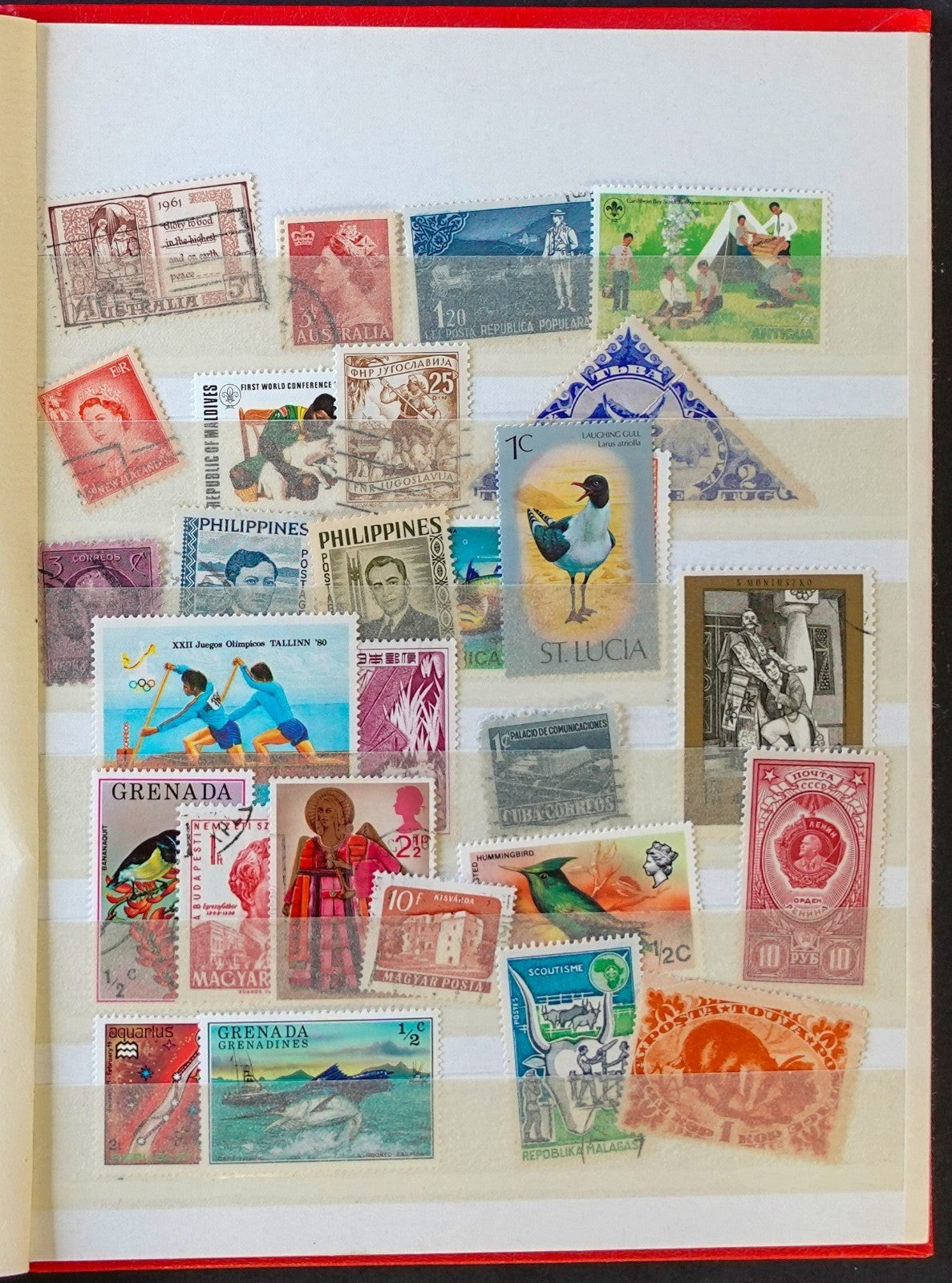 World Wide Stamp Collection Lighthouse Stockbook 16 Pages Mint & Used ZAYIX