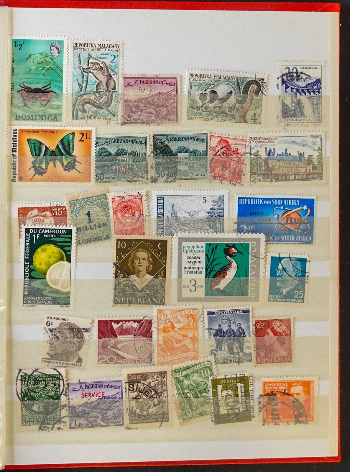 World Wide Stamp Collection Lighthouse Stockbook 16 Pages Mint & Used ZAYIX