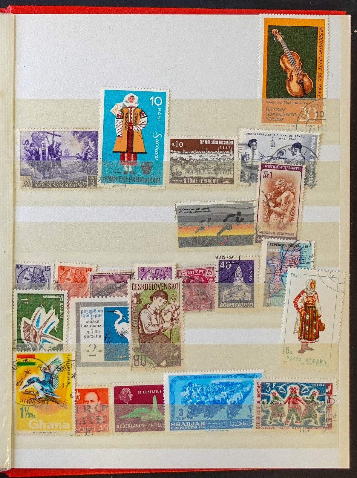 World Wide Stamp Collection Lighthouse Stockbook 16 Pages Mint & Used ZAYIX
