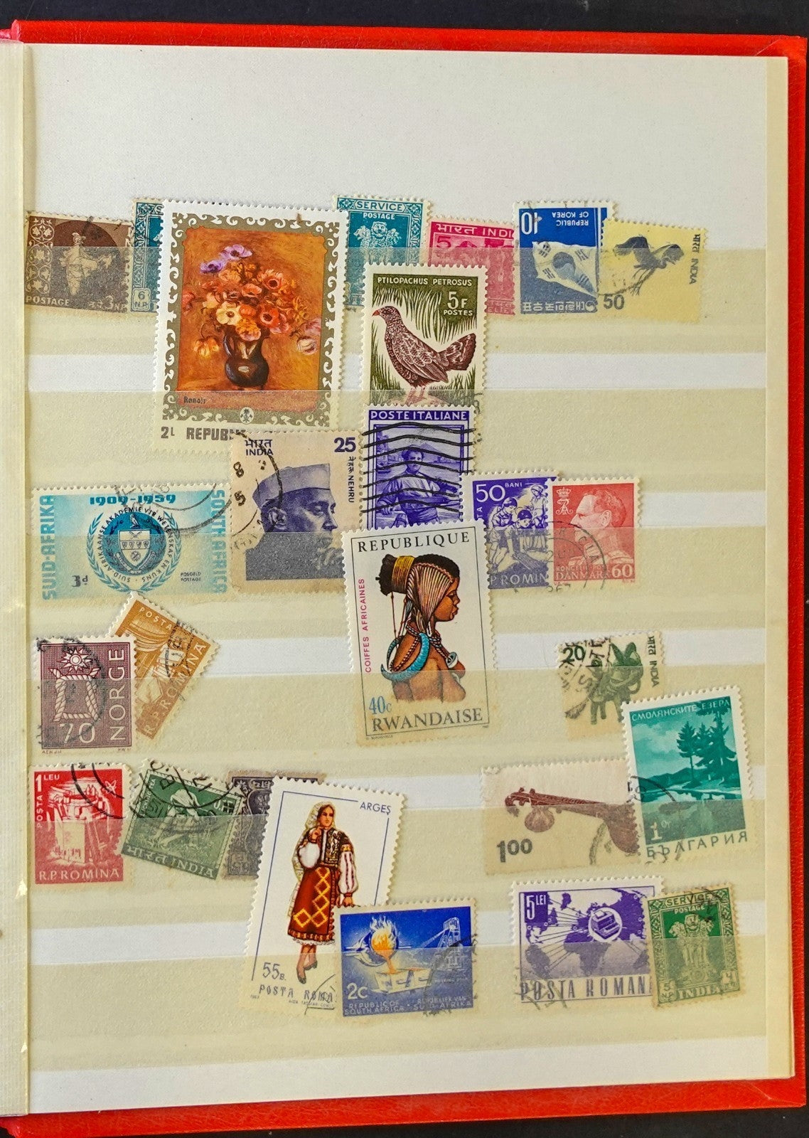 World Wide Stamp Collection Lighthouse Stockbook 16 Pages Mint & Used ZAYIX