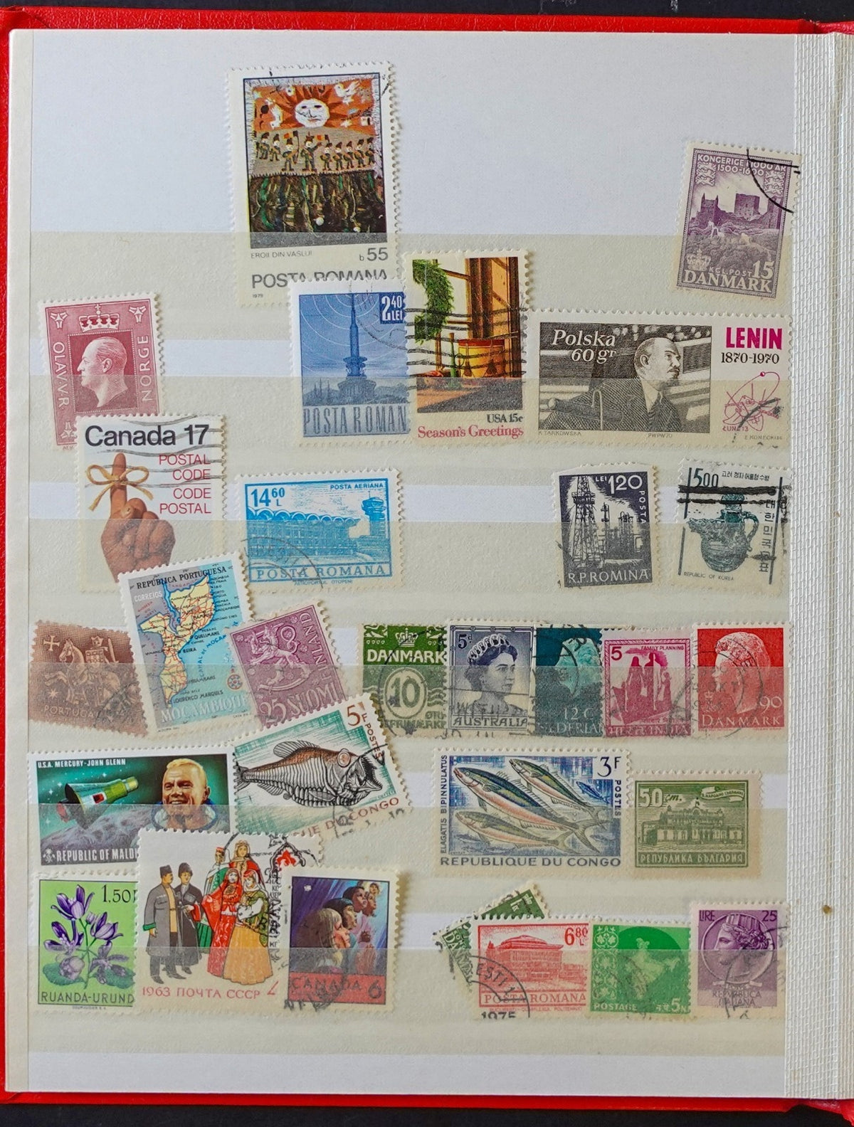 World Wide Stamp Collection Lighthouse Stockbook 16 Pages Mint & Used ZAYIX