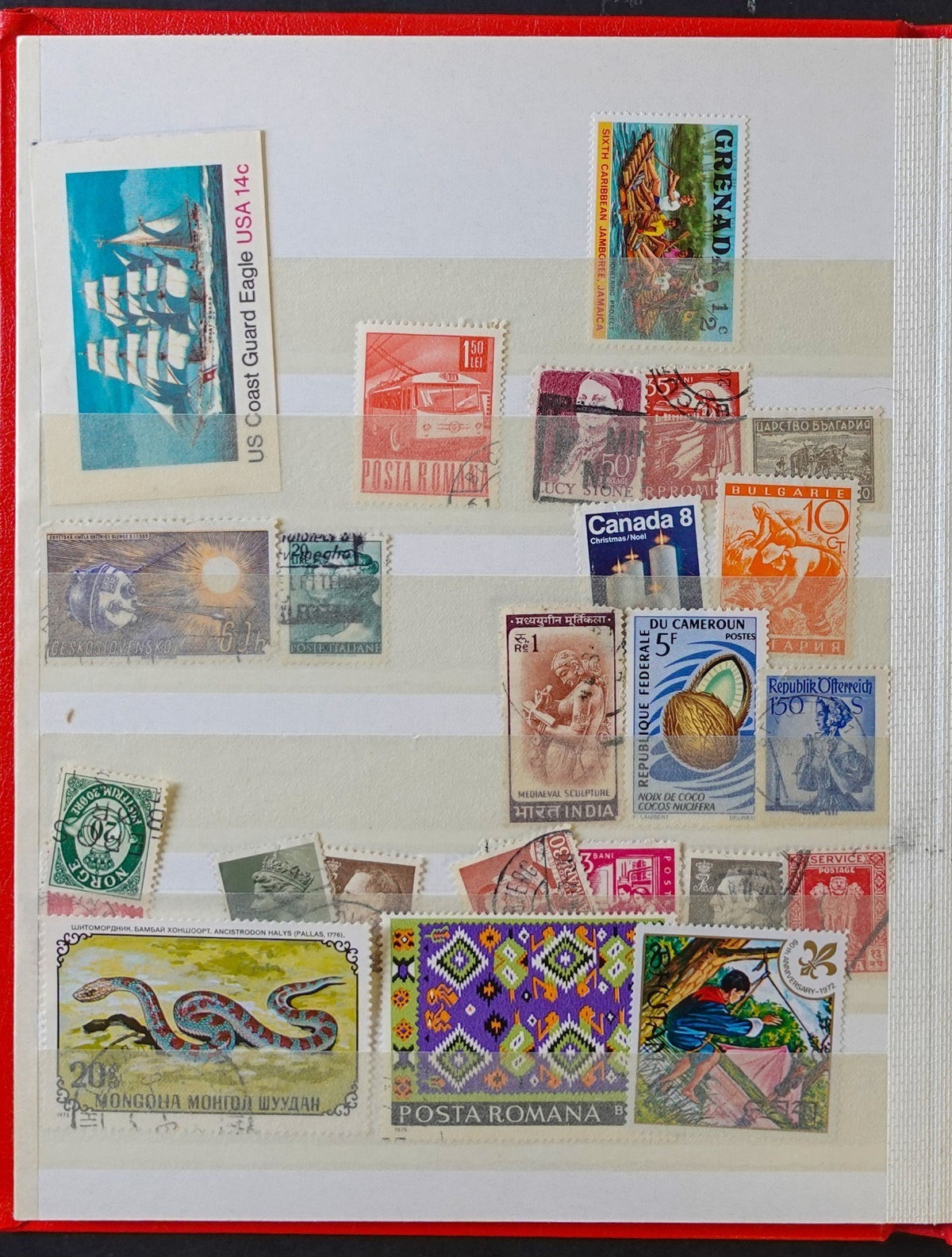 World Wide Stamp Collection Lighthouse Stockbook 16 Pages Mint & Used ZAYIX