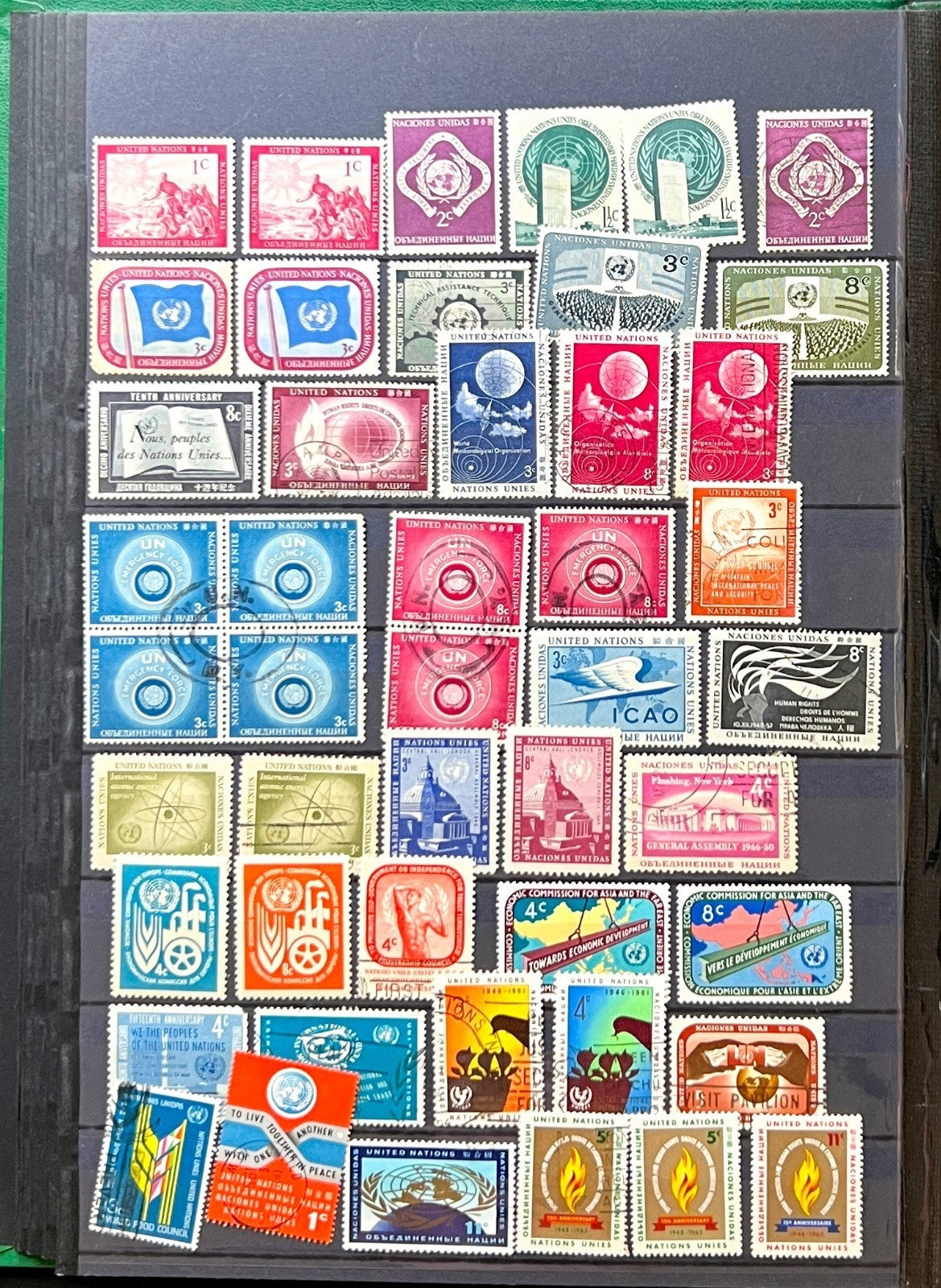 United Nations Stamp Collection Lighthouse Stockbook Mint & Used  ZAYIX