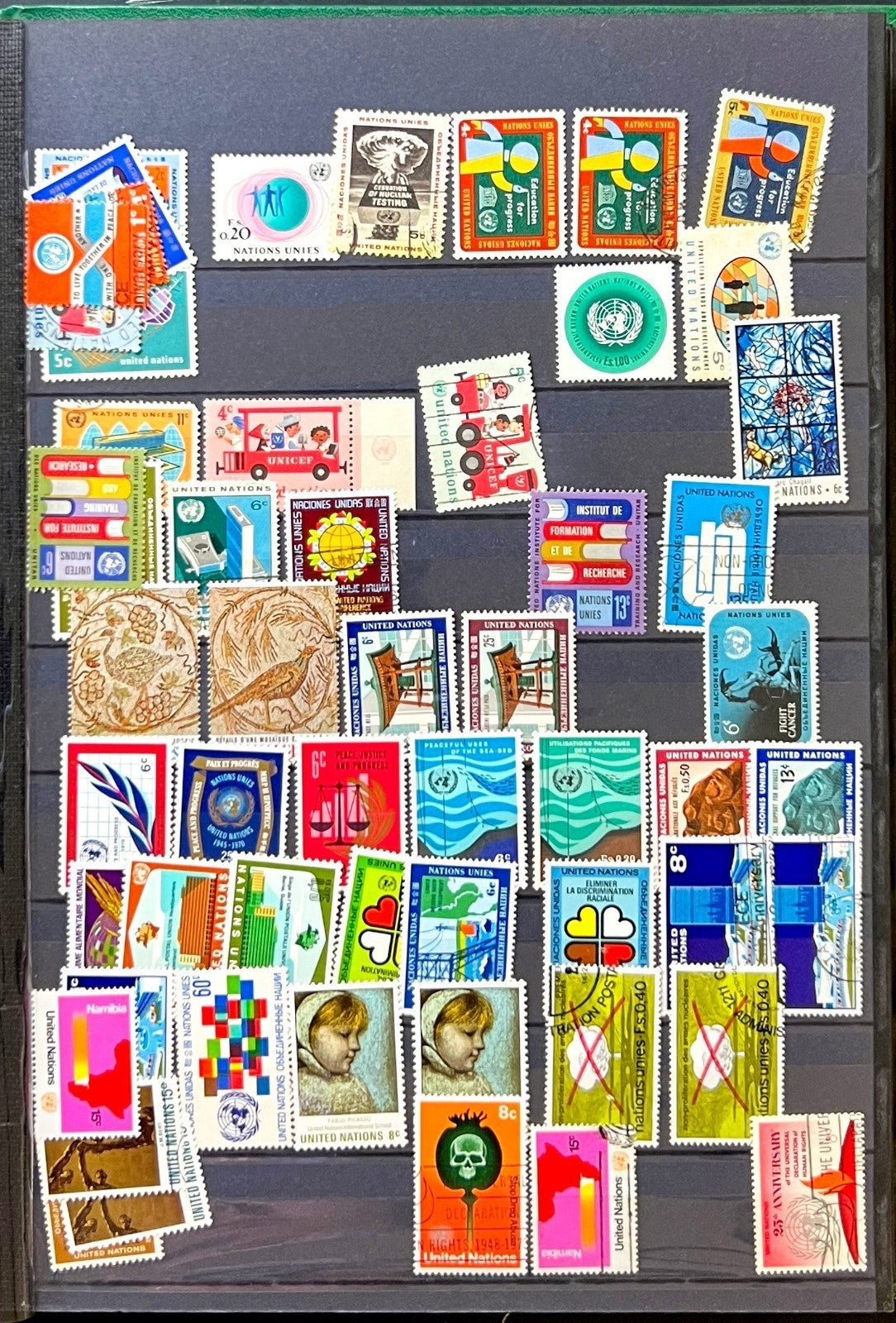 United Nations Stamp Collection Lighthouse Stockbook Mint & Used  ZAYIX