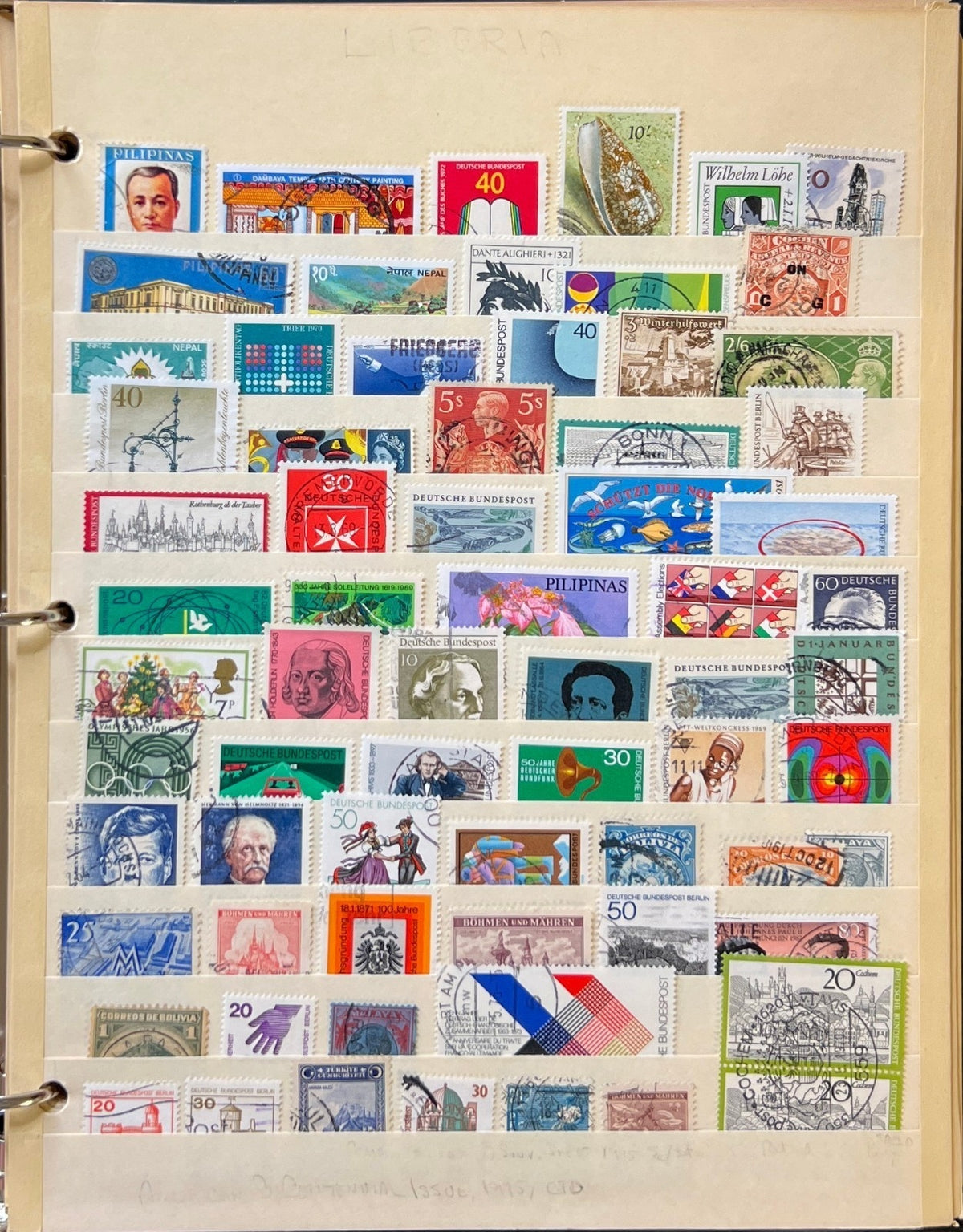 World Wide Countries Stamp Collection Stockbook 16 Pages Mint & Used  ZAYIX
