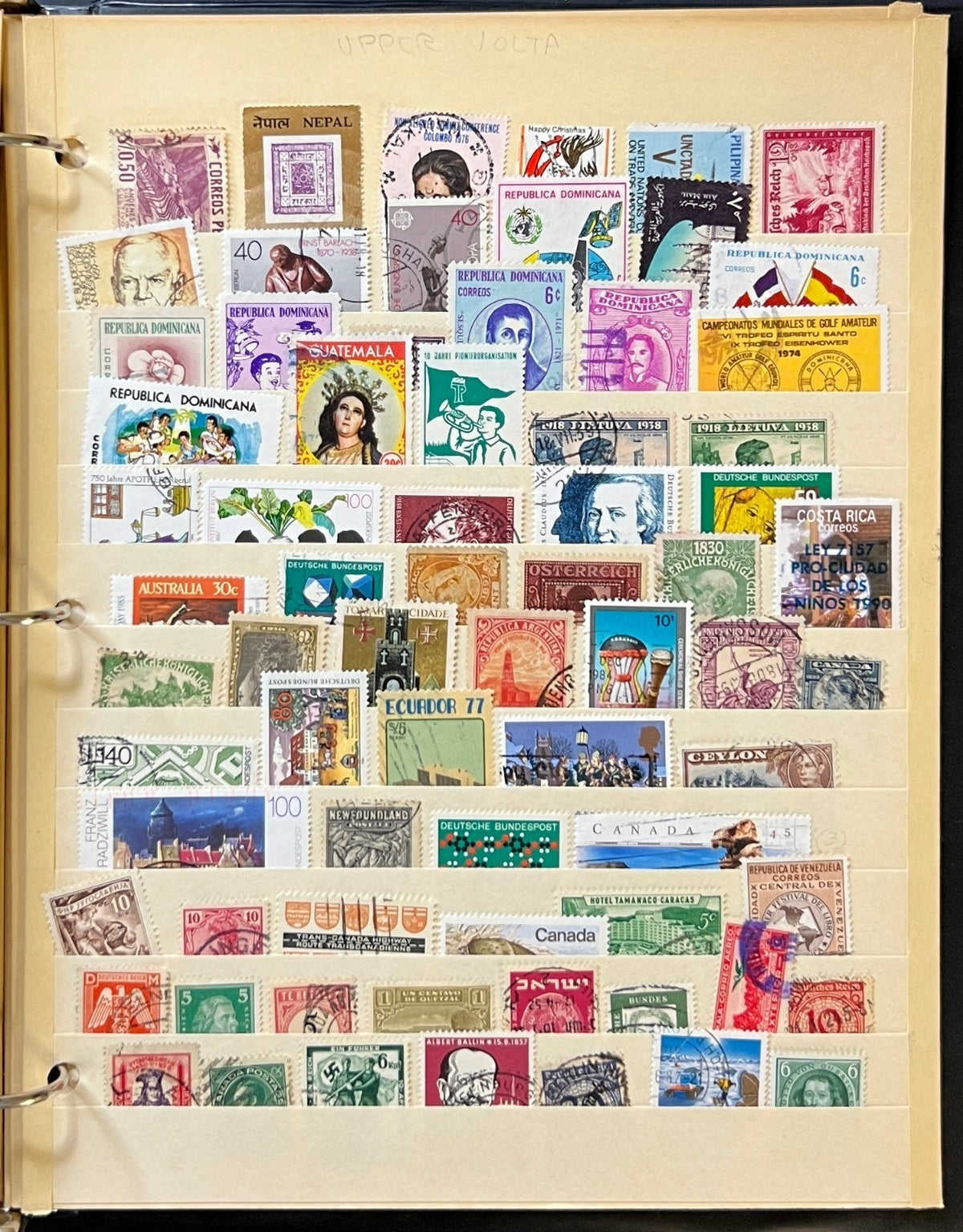 World Wide Countries Stamp Collection Stockbook 16 Pages Mint & Used  ZAYIX