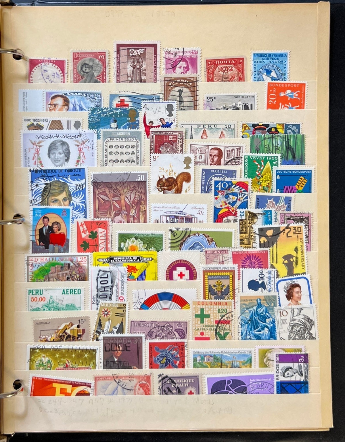 World Wide Countries Stamp Collection Stockbook 16 Pages Mint & Used  ZAYIX