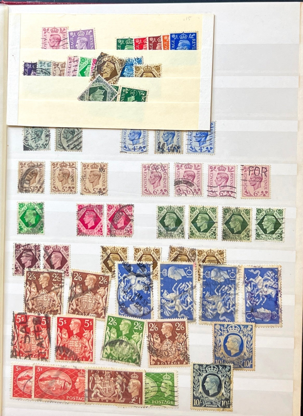 United Kingdom Stamp Collection Lighthouse Stockbook 10 Pages Used ZAYIX