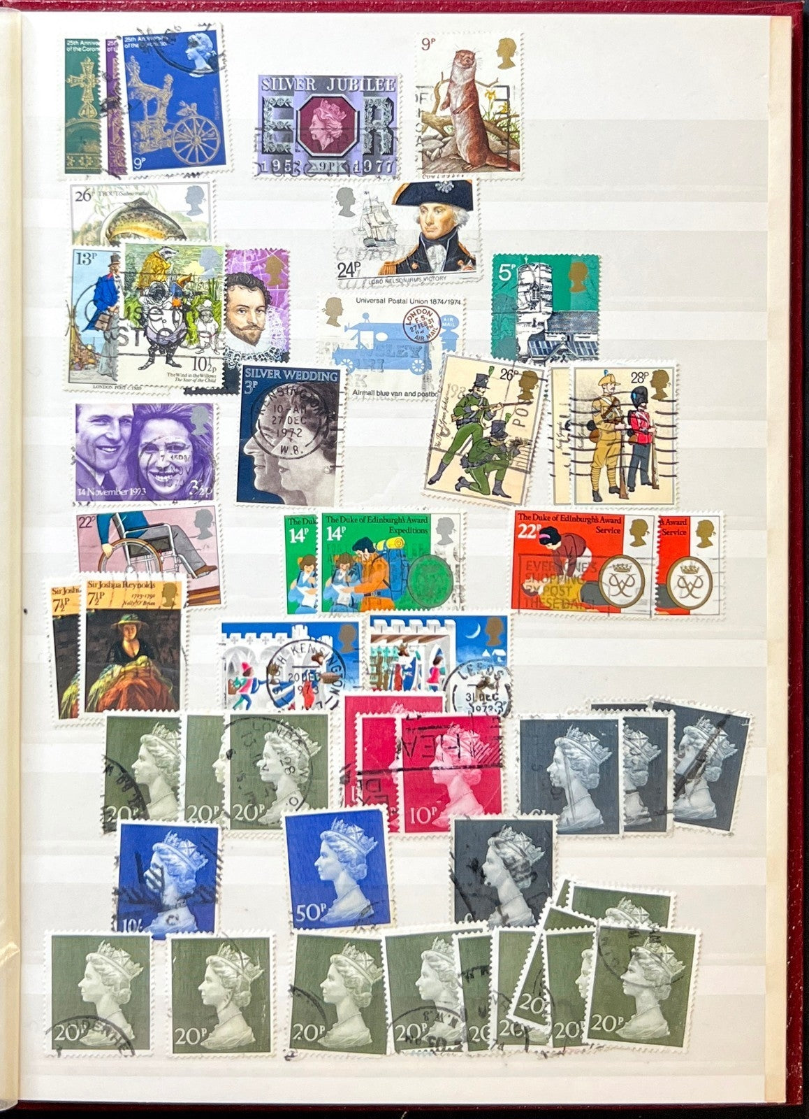 United Kingdom Stamp Collection Lighthouse Stockbook 10 Pages Used ZAYIX