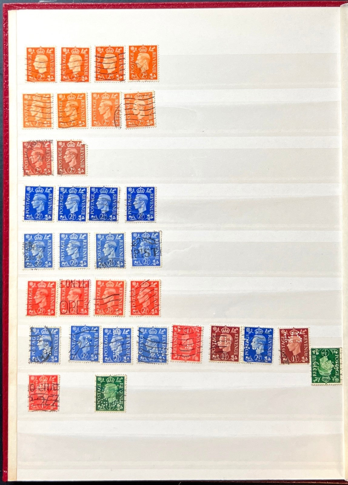 United Kingdom Stamp Collection Lighthouse Stockbook 10 Pages Used ZAYIX
