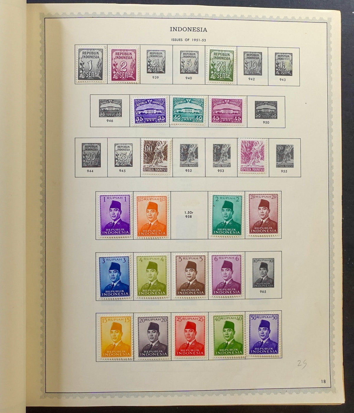 Indonesia and Philippines Stamp Collection Album Mint Hinged 866 Stamps ZAYIX