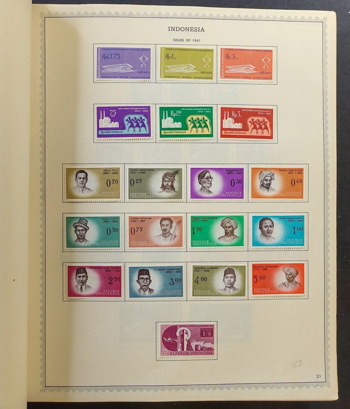 Indonesia and Philippines Stamp Collection Album Mint Hinged 866 Stamps ZAYIX