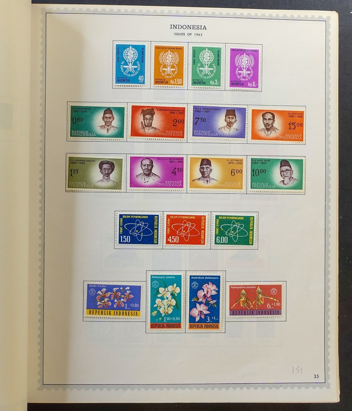 Indonesia and Philippines Stamp Collection Album Mint Hinged 866 Stamps ZAYIX