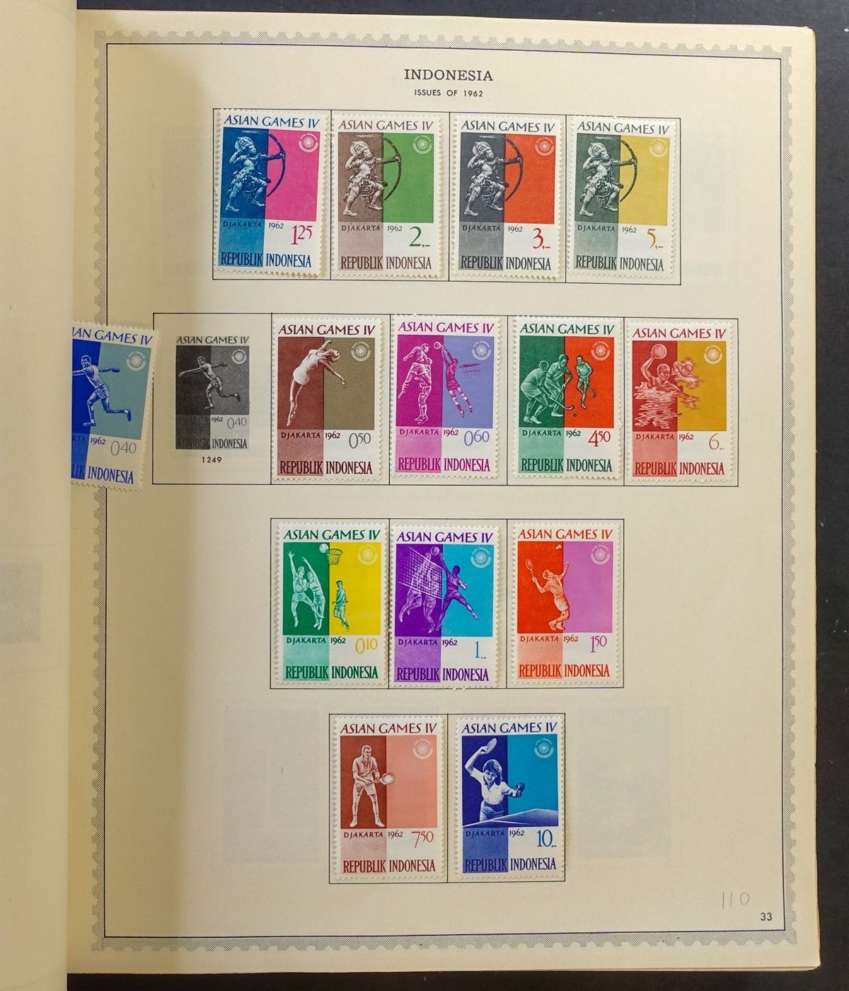 Indonesia and Philippines Stamp Collection Album Mint Hinged 866 Stamps ZAYIX