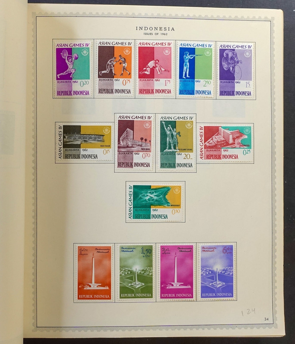 Indonesia and Philippines Stamp Collection Album Mint Hinged 866 Stamps ZAYIX