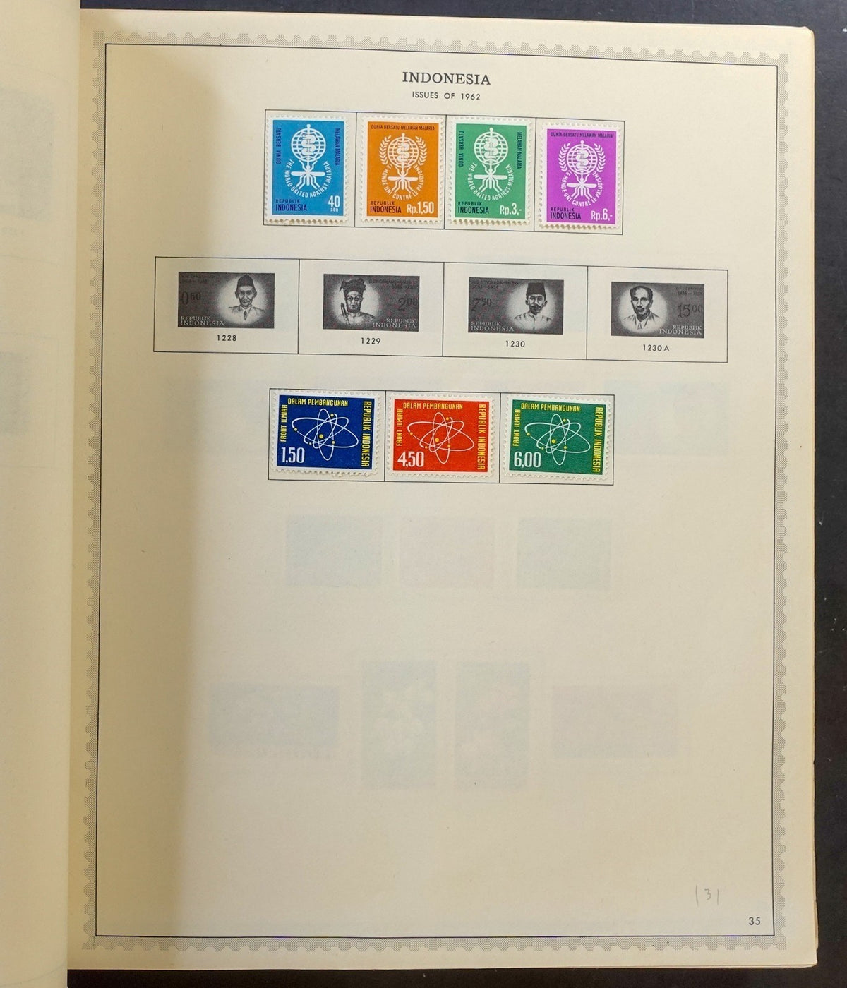 Indonesia and Philippines Stamp Collection Album Mint Hinged 866 Stamps ZAYIX