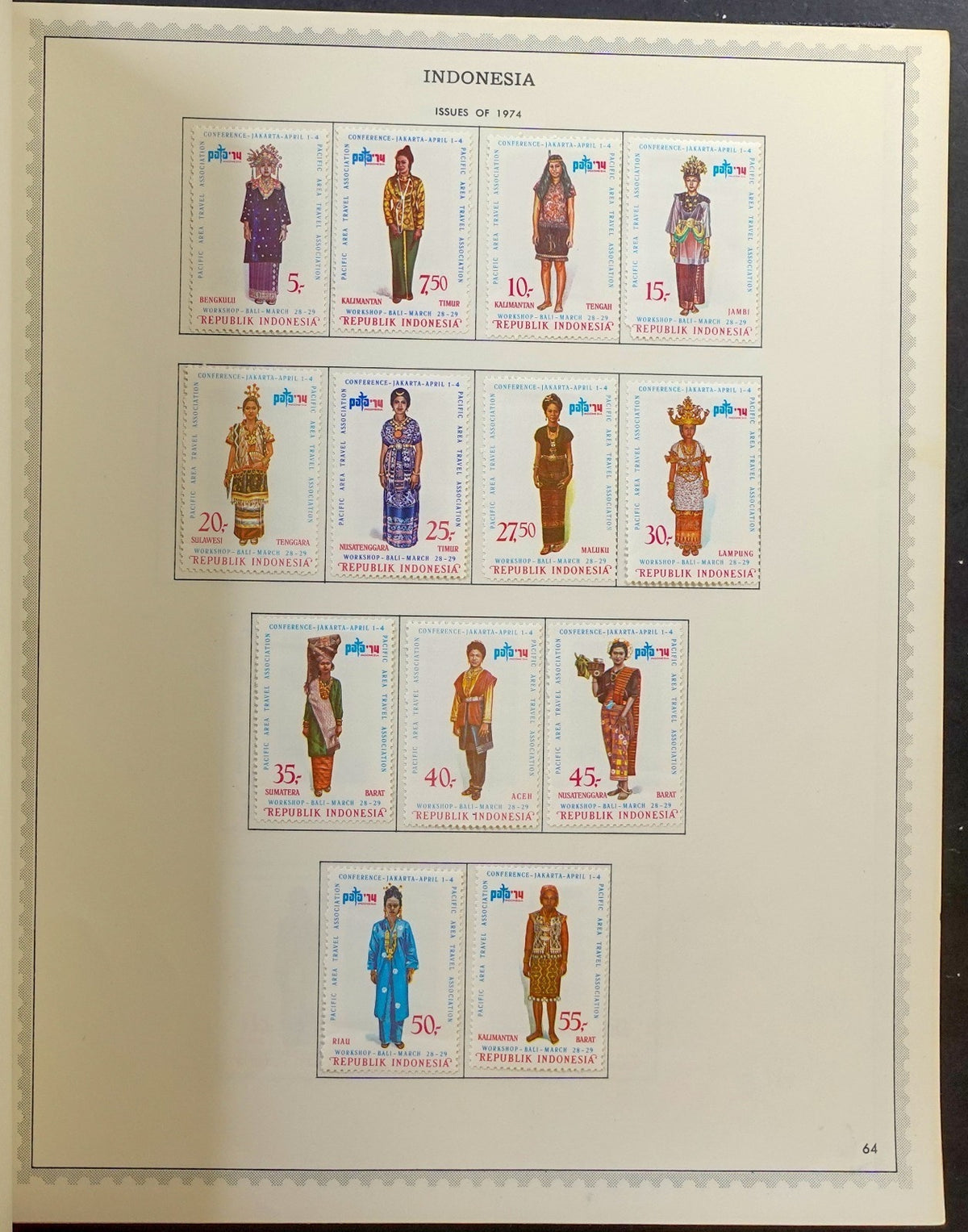 Indonesia and Philippines Stamp Collection Album Mint Hinged 866 Stamps ZAYIX