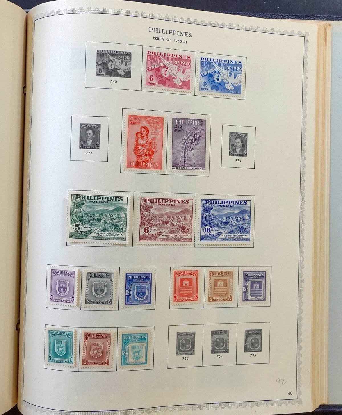 Indonesia and Philippines Stamp Collection Album Mint Hinged 866 Stamps ZAYIX