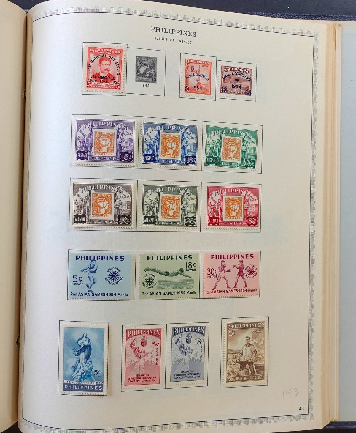 Indonesia and Philippines Stamp Collection Album Mint Hinged 866 Stamps ZAYIX