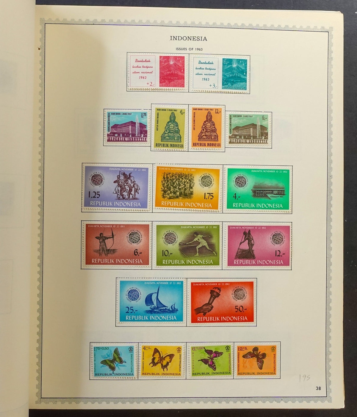 Indonesia and Philippines Stamp Collection Album Mint Hinged 866 Stamps ZAYIX