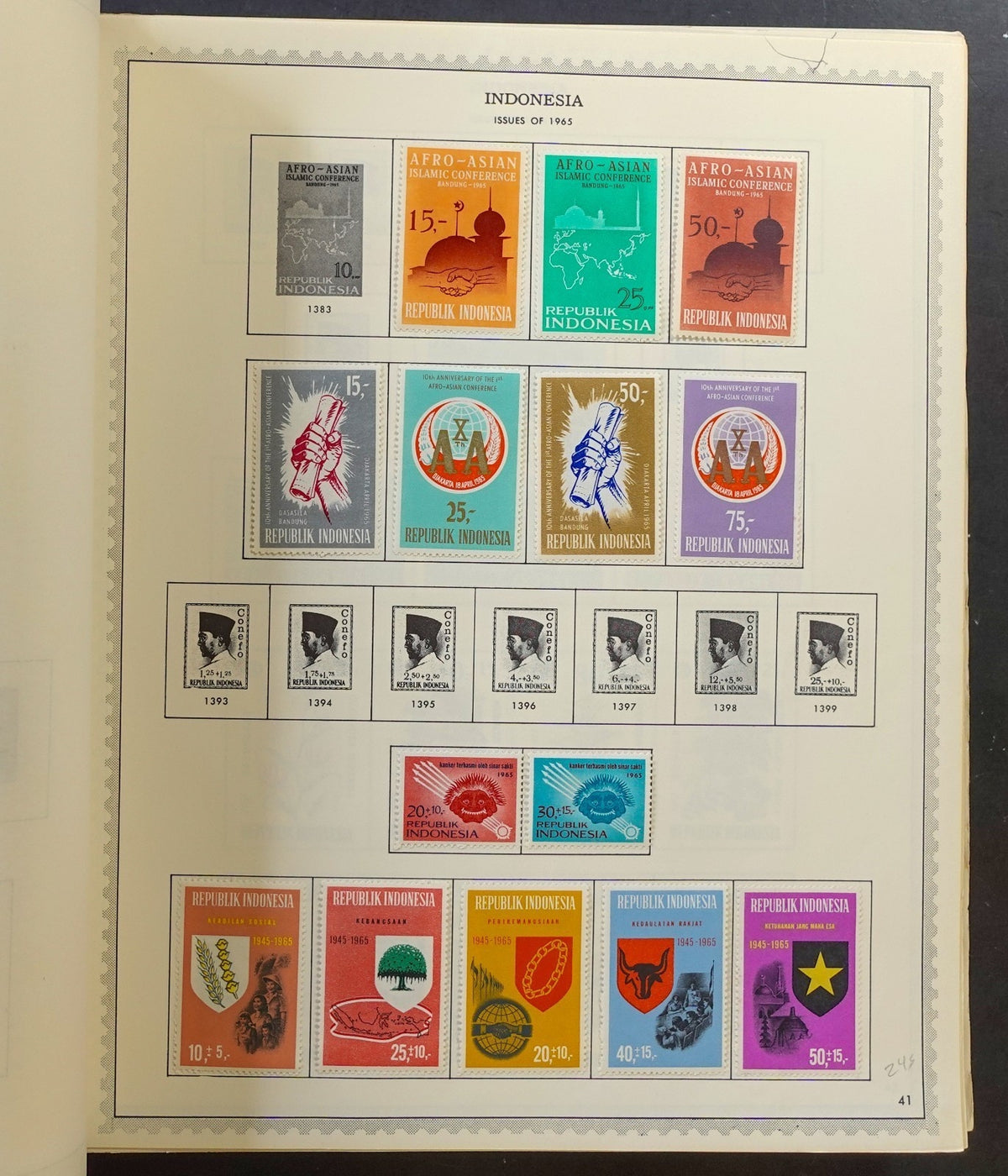 Indonesia and Philippines Stamp Collection Album Mint Hinged 866 Stamps ZAYIX