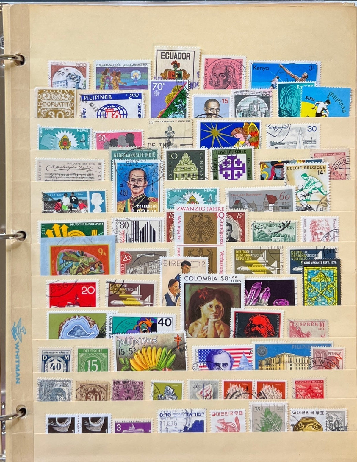 World Wide Stamp Collection Stockbook 17 Pages Mint & Used ZAYIX