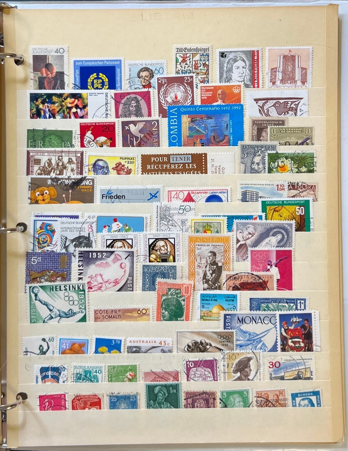 World Wide Stamp Collection Stockbook 17 Pages Mint & Used ZAYIX