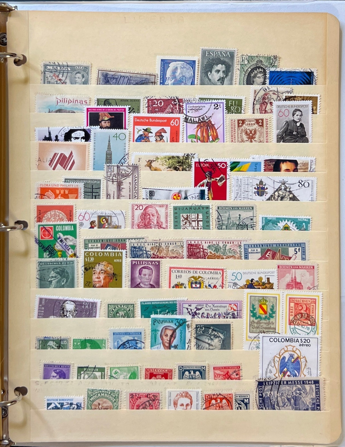 World Wide Stamp Collection Stockbook 17 Pages Mint & Used ZAYIX