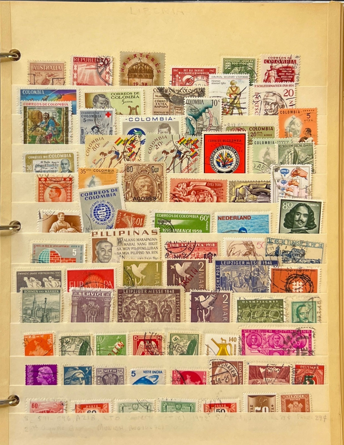 World Wide Stamp Collection Stockbook 17 Pages Mint & Used ZAYIX