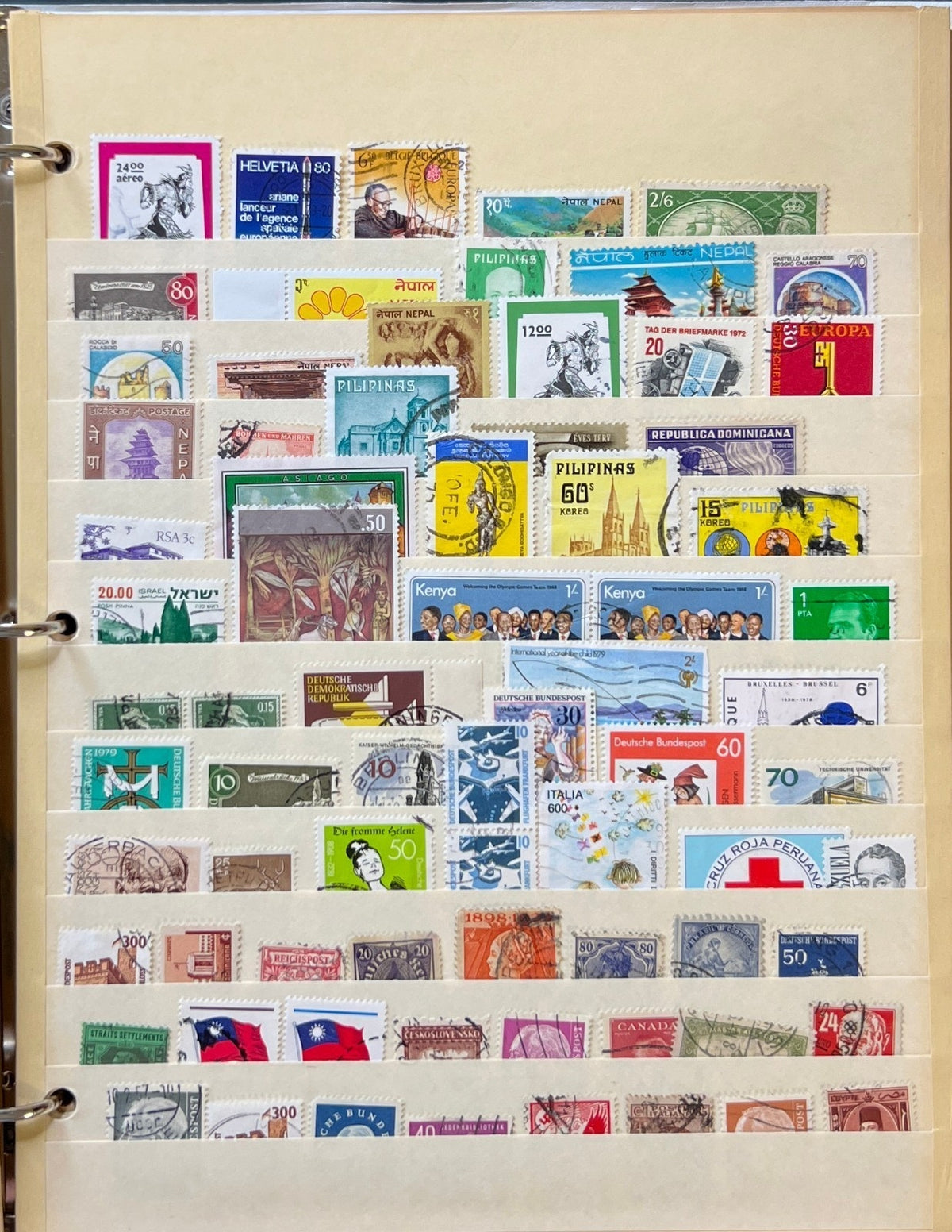 World Wide Stamp Collection Stockbook 17 Pages Mint & Used ZAYIX