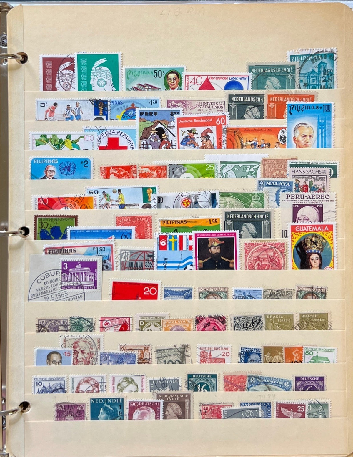 World Wide Stamp Collection Stockbook 17 Pages Mint & Used ZAYIX