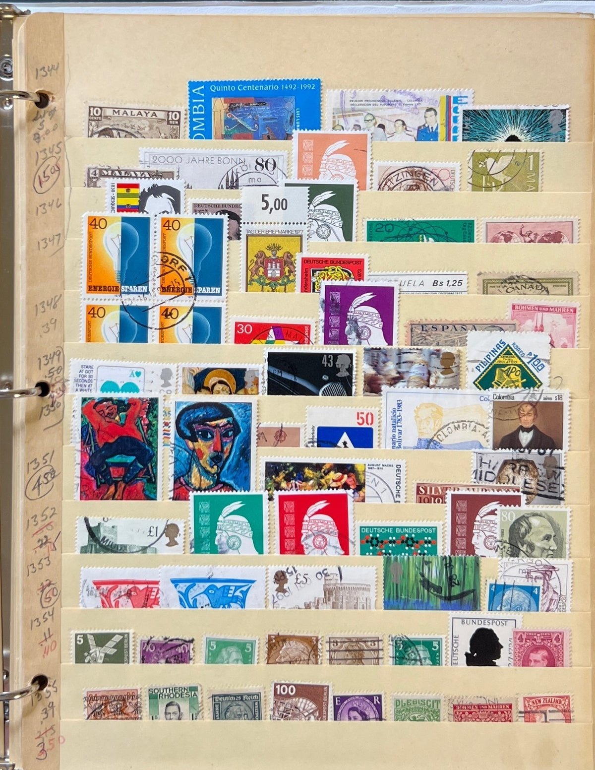 World Wide Stamp Collection Stockbook 17 Pages Mint & Used ZAYIX
