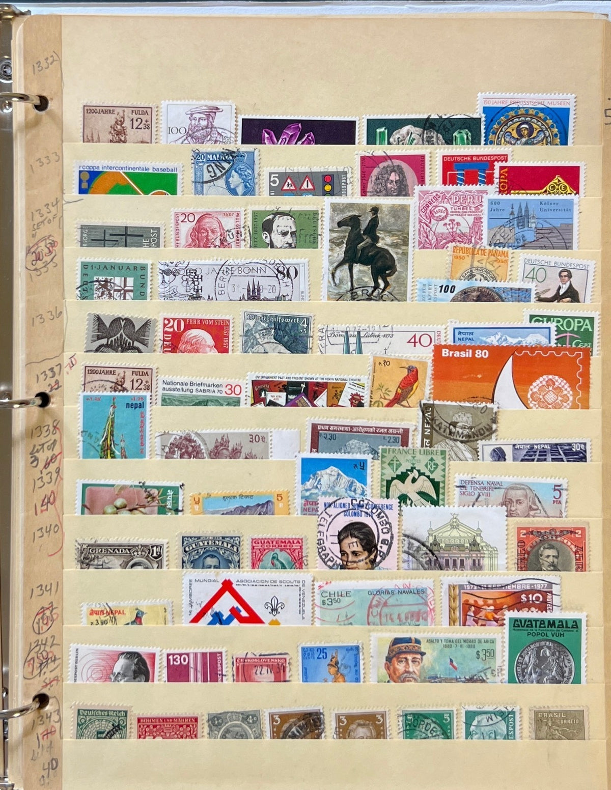 World Wide Stamp Collection Stockbook 17 Pages Mint & Used ZAYIX