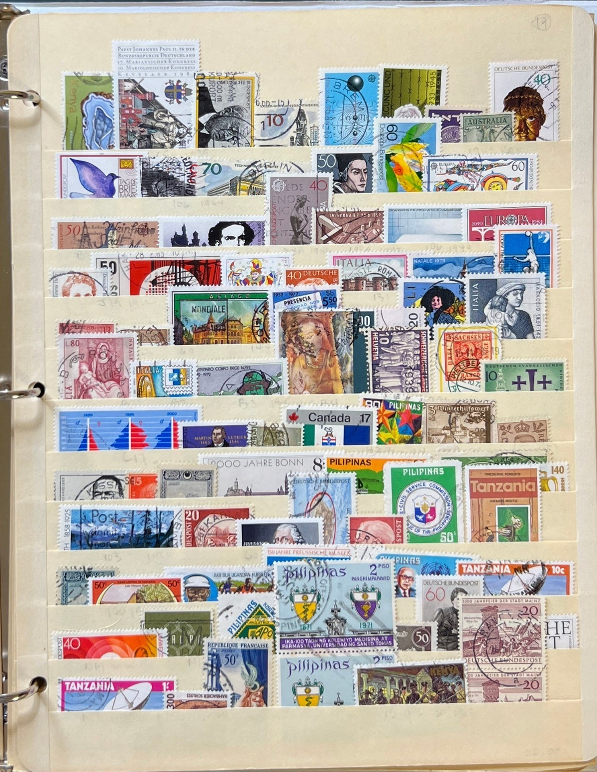 World Wide Stamp Collection Stockbook 17 Pages Mint & Used ZAYIX
