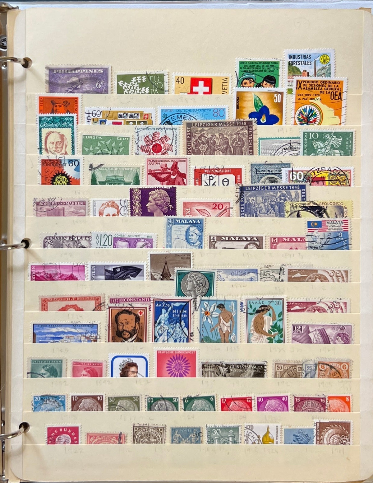 World Wide Stamp Collection Stockbook 17 Pages Mint & Used ZAYIX