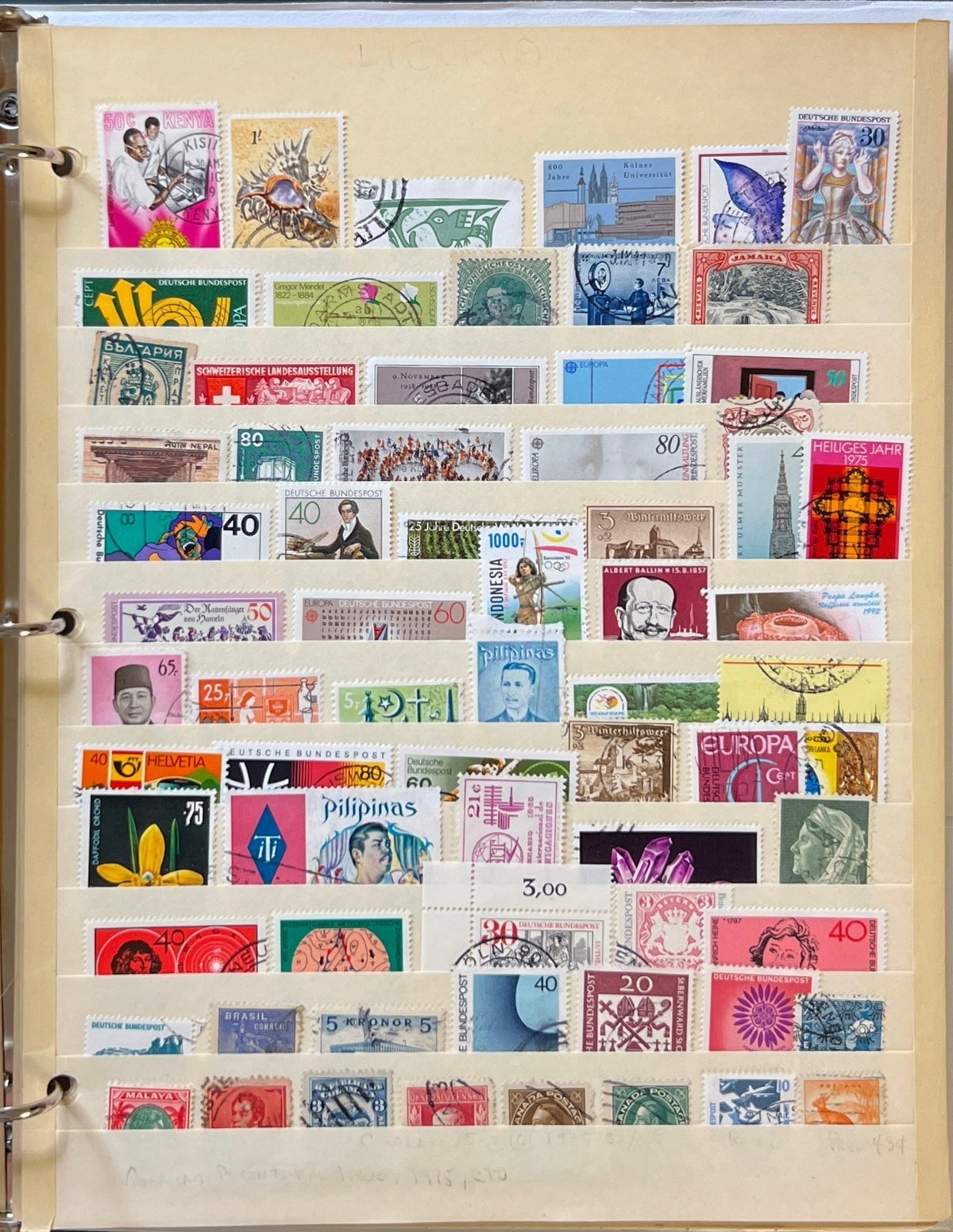 World Wide Stamp Collection Stockbook 17 Pages Mint & Used ZAYIX