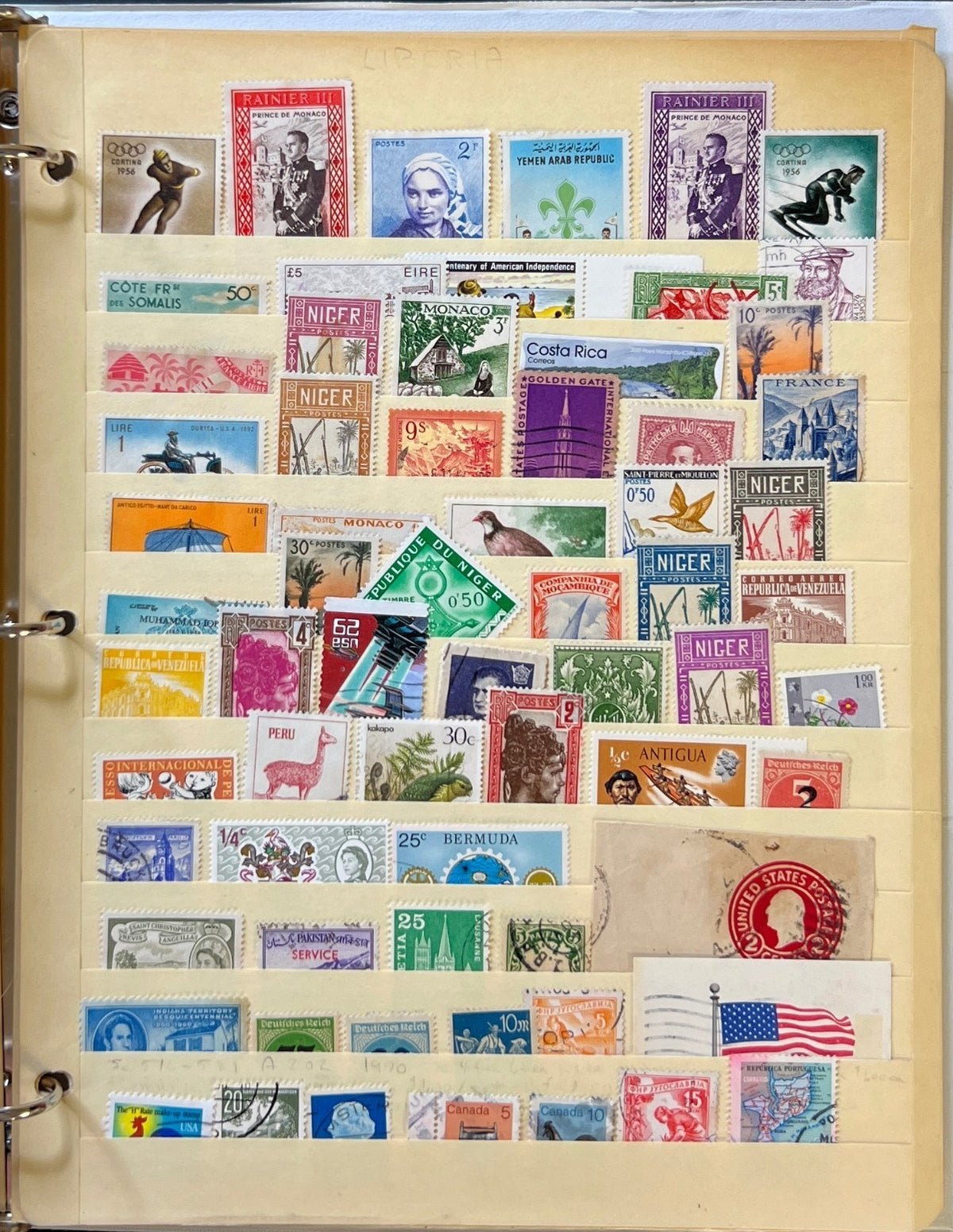 World Wide Stamp Collection Stockbook 17 Pages Mint & Used ZAYIX