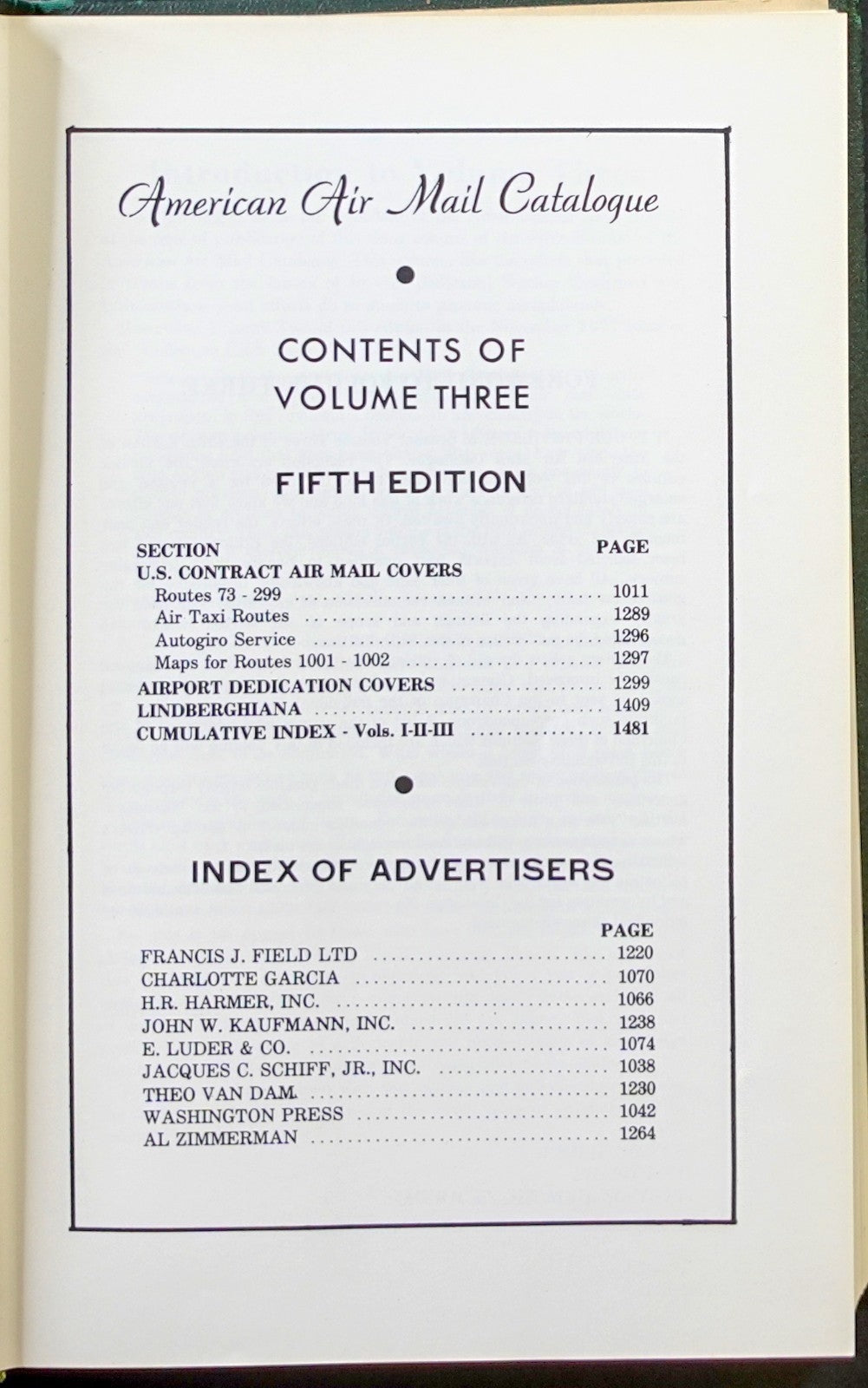 American Air Mail Catalogue Fifth Edition Volume Three ZAYIX