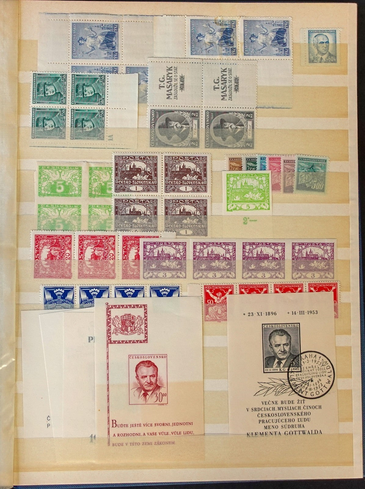Czechoslovakia Stamp Collection Stockbook 23 Pages Mint & Used ZAYIX