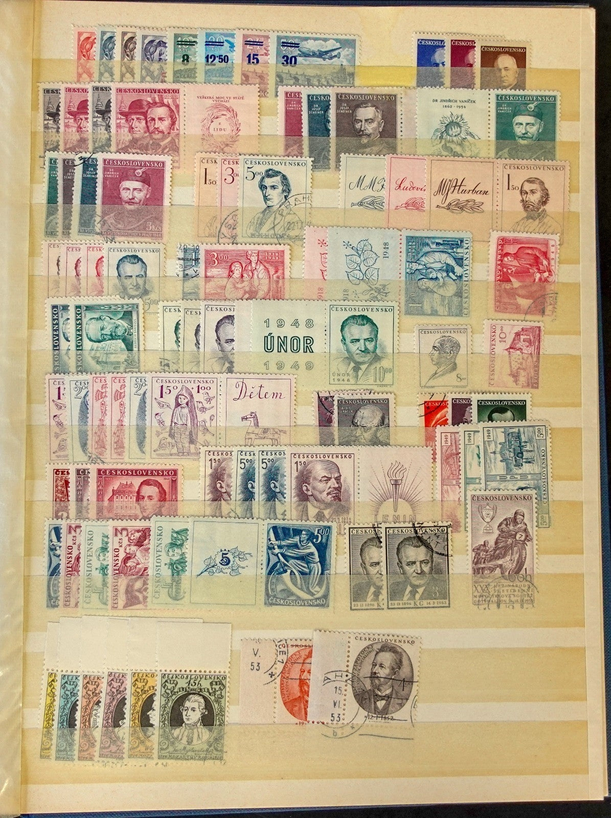Czechoslovakia Stamp Collection Stockbook 23 Pages Mint & Used ZAYIX