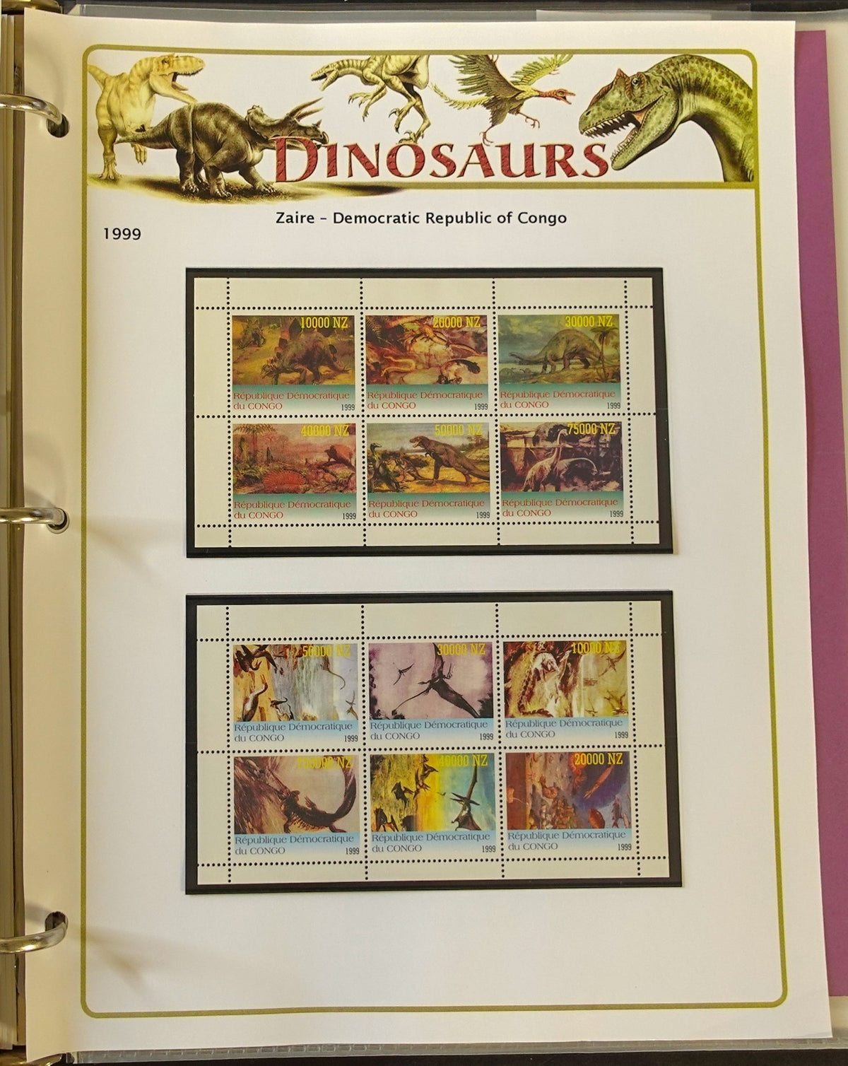 Dinosaur Topical Stamp Collection Album Mint & Used Stamps & Covers ZAYIX