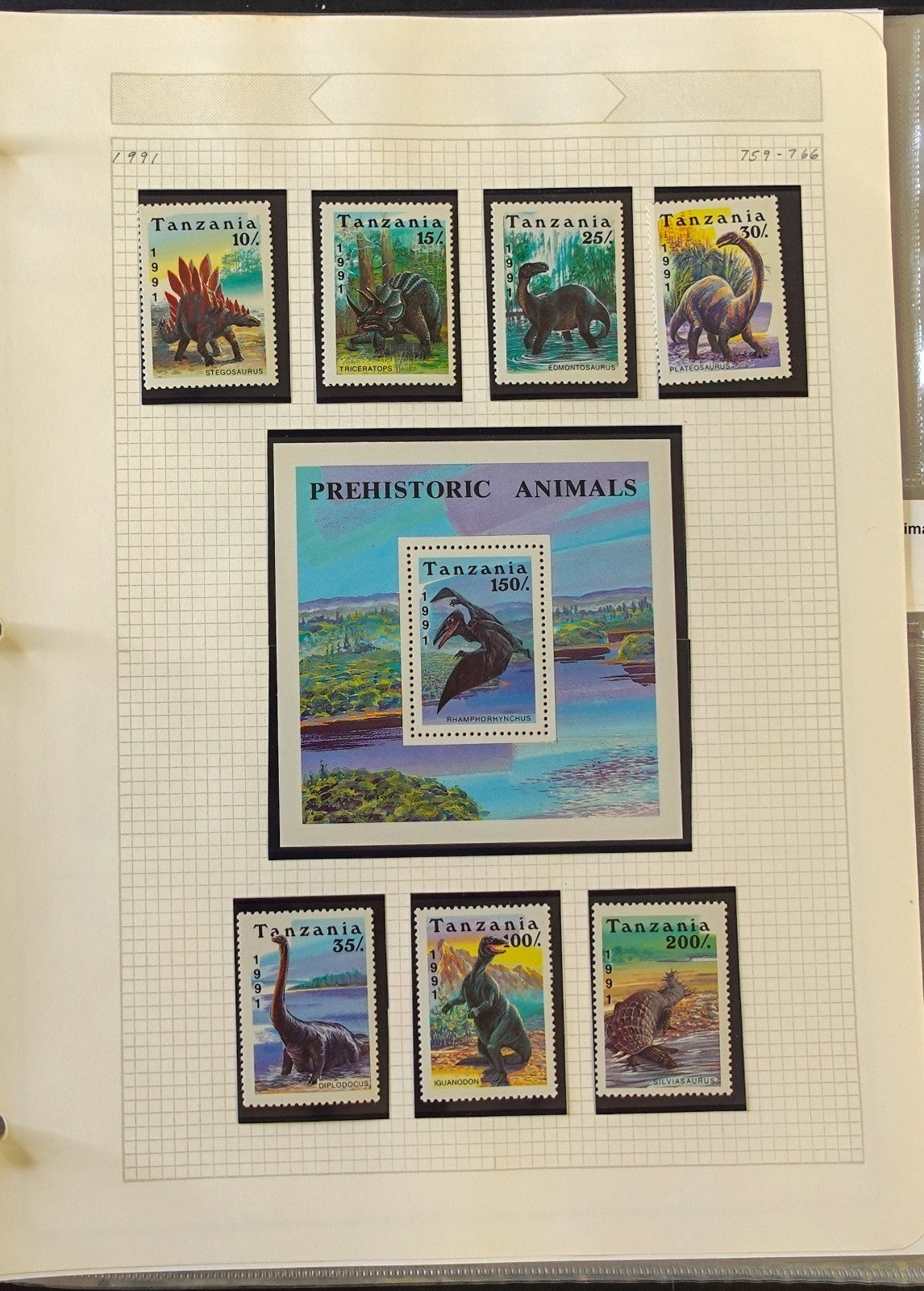 Dinosaur Topical Stamp Collection Album Mint & Used Stamps & Covers ZAYIX