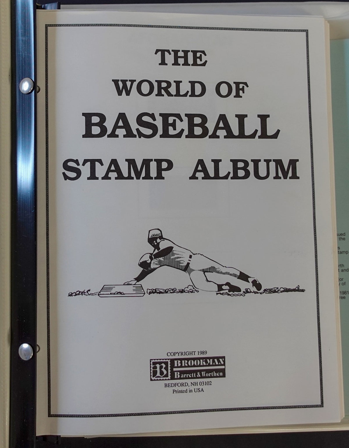 World Of Baseball Stamp Collection Brookman Album Mint & Used ZAYIX