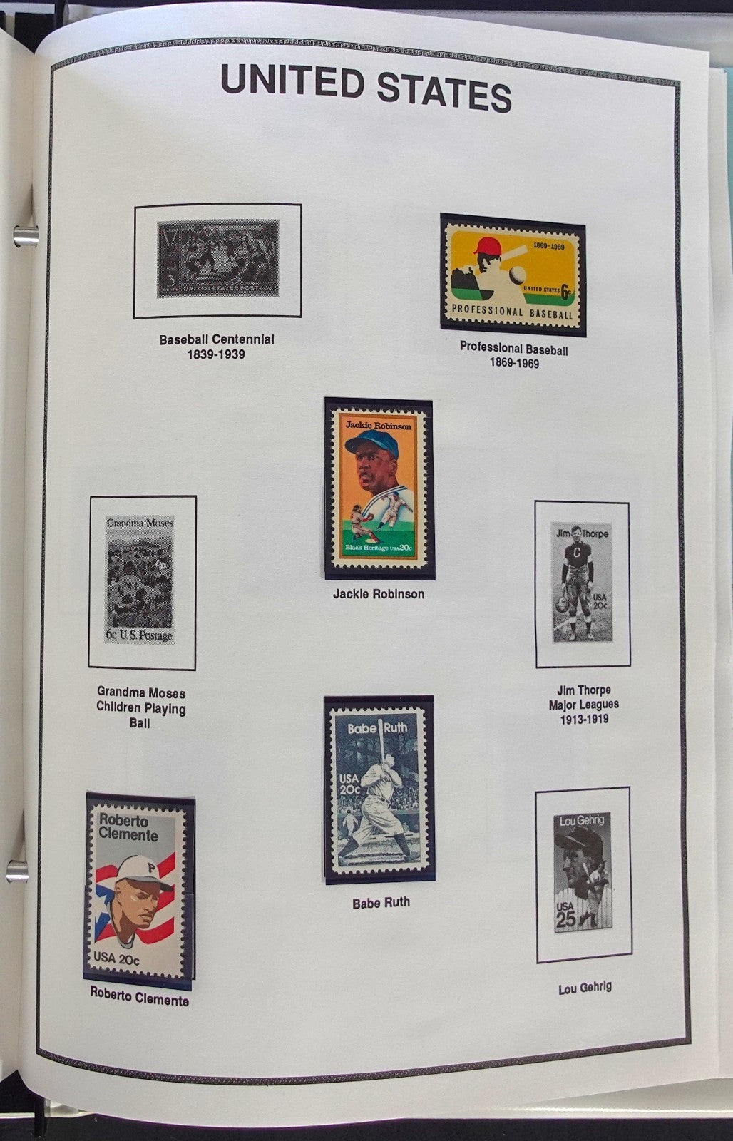 World Of Baseball Stamp Collection Brookman Album Mint & Used ZAYIX