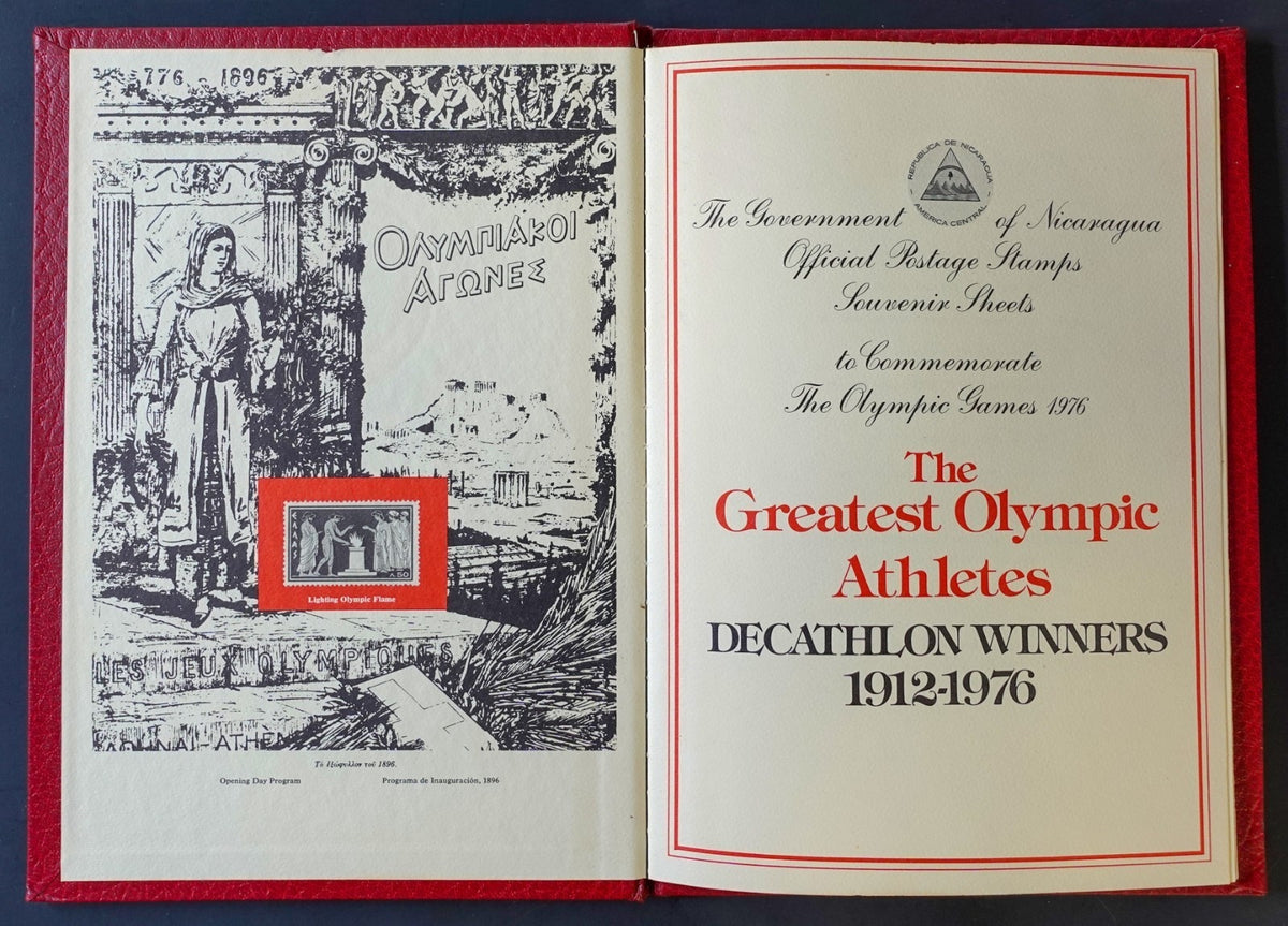 Nicaragua The Greatest Olympic Athletes Stamp Collection Album 1912-1976 ZAYIX