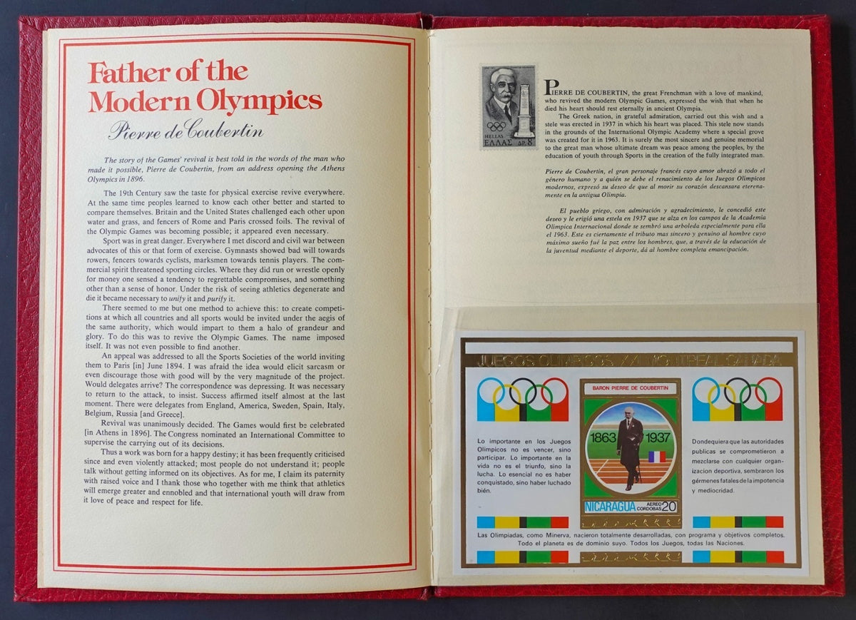 Nicaragua The Greatest Olympic Athletes Stamp Collection Album 1912-1976 ZAYIX